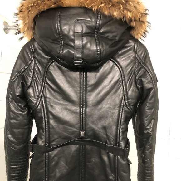 Authentic Rudsak Jenny Leather Parka Coat - Picture 2 of 15